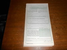 Nos 1969 1970 Chrysler Dodge Dealership Transfer Of Ownership Document Qty2