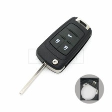Flip Key Shell fit for CHEVROLET Remote Key Case Fob Replacement 3 BTN PG657BC