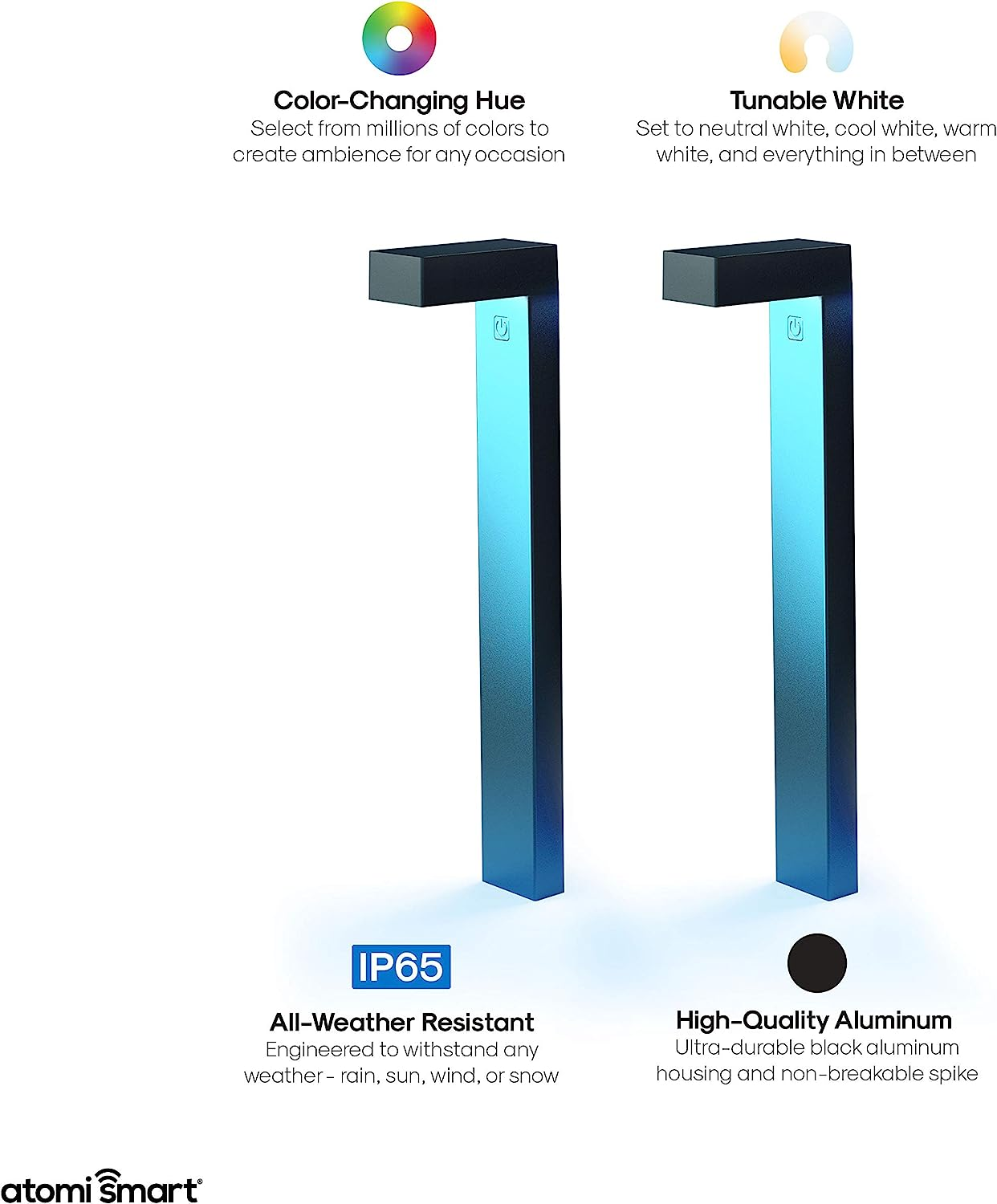 Atomi Smart Wifi LED Pathway Lights 2 Pack Extension Kit Use with