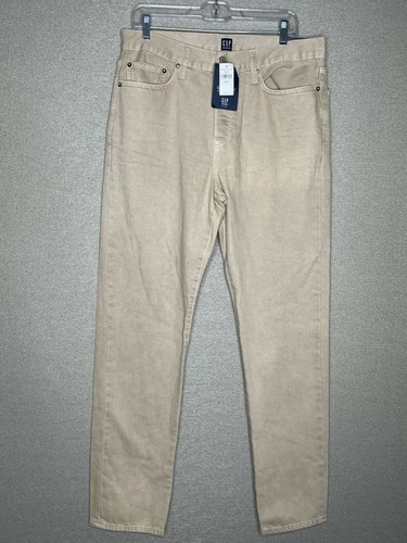 Gap Jeans Mens 34x34 Tan Beige Denim 