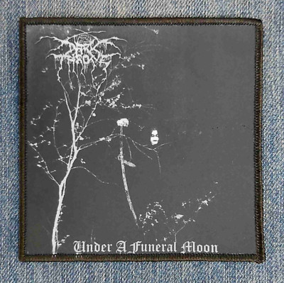 Darkthrone Under A Funeral Moon Sublimated Printed Patch Black Metal Band Logo