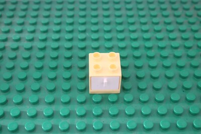 Duplo  House Drawer Box Cabinet Storage Light Yellow White 2x2 Bedroom
