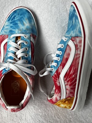 Vans Unisex Kids Old Skool School Tie Dye Multicolor Skate Sneakers Sz 6 Shoes