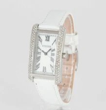 Vendoux watch swarovski stainless steel case leather strap LS50105 mother pearl
