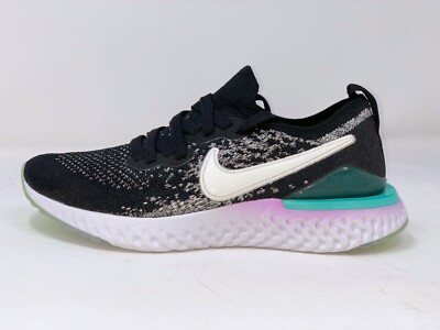 Nike Epic React Flyknit 2 Oreo Black Sneakers, Size 5Y / 6.5W BNIB AQ3244-014