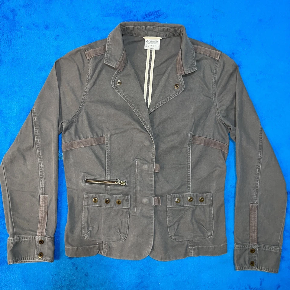 Vintage COLUMBIA Jacket, Blazer Style Zip Up, 100% Cotton, Women's Size XS - Image 2 of 4