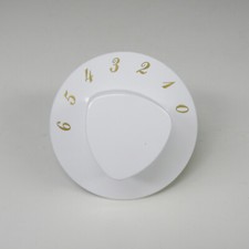 Lohberger Regelknopf, Reglerknebel  LHS.3 und ZEH, weiß-gold, Originalteil