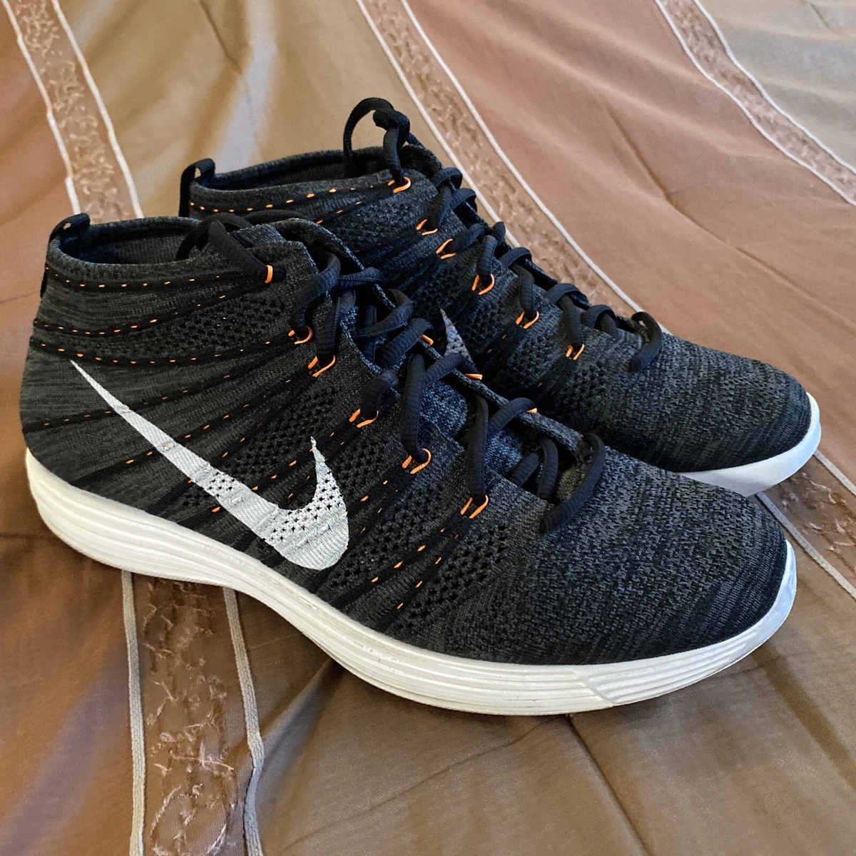 slogan Spotlijster herinneringen Nike Lunar Flyknit Chukka Midnight Fog Total Orange Men's 11.5 554969-081  Sf Htm | eBay