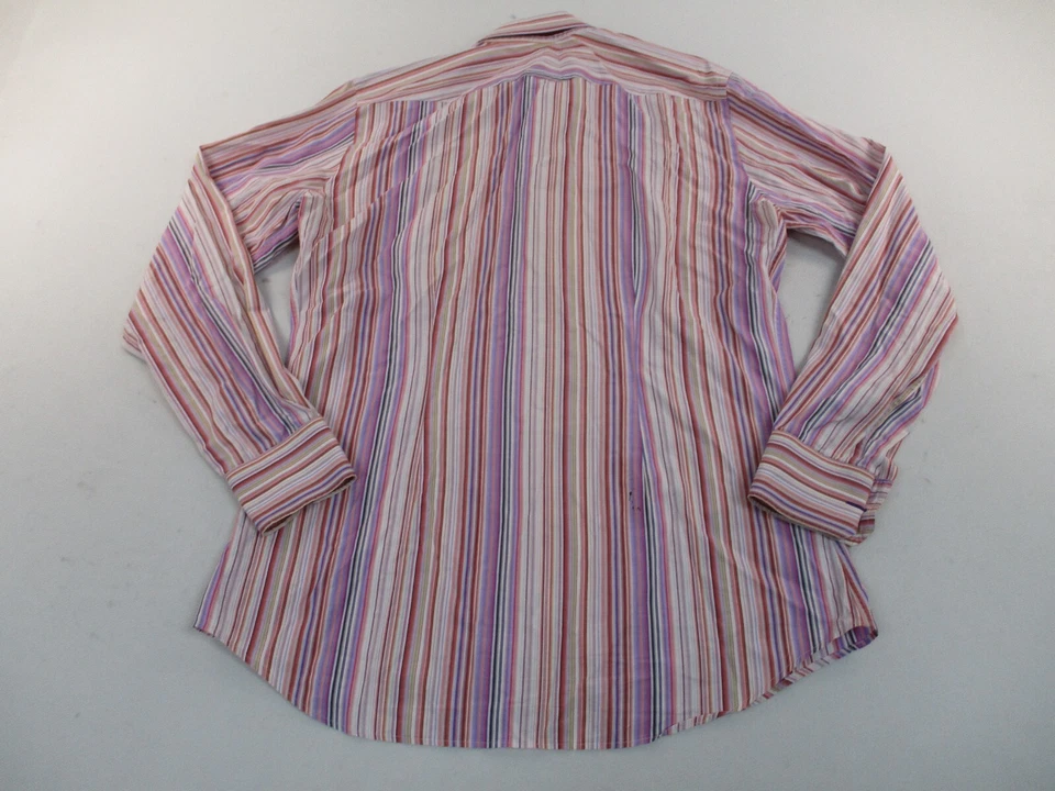 Camisa de Vestir Paul Smith Para Hombre Talla 16.5 42 Rosa Rayas Formal Calce Regular Preppy Foto 3 de 4