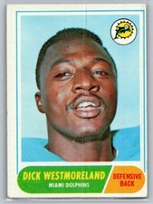1968 Topps Football Dick Westmoreland card #118 Dolphins