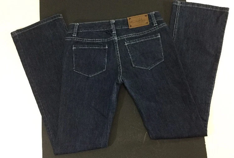 Pantalones de mezclilla Oakley para mujer ligeramente bootcut azul oscuro lavado talla 2 Foto 4 de 4