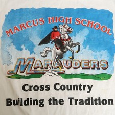 Vintage Cross Country T Shirt Size Small Made in USA Marcus School Single Stitch