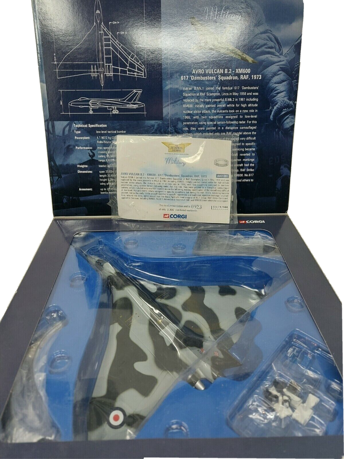 Corgi Avro Vulcan B.2 XM600 617 Sqn Dambusters 1:144 Diecast RAF