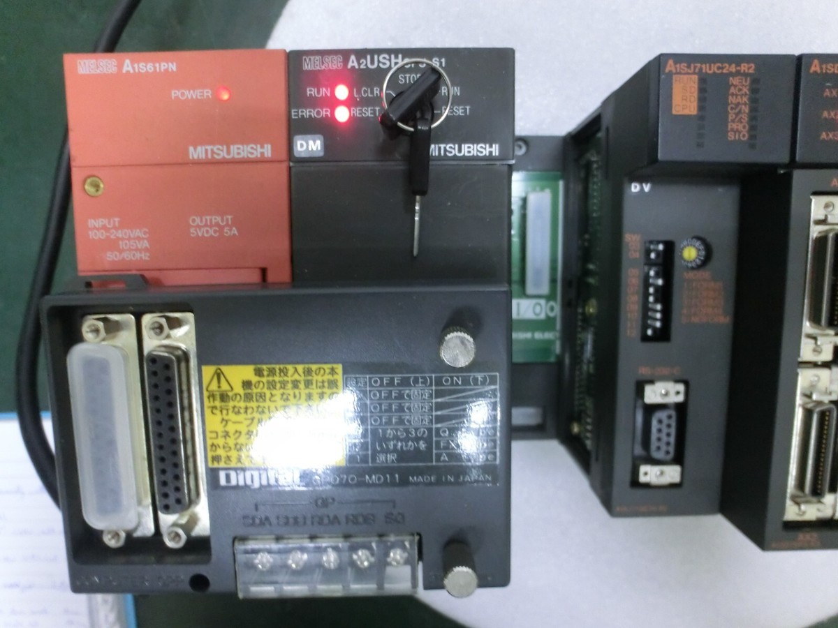 Mitsubishi A2USHCPU-S1,A1S61PN,SJ71UC24-R2,SD75P3-S3 x2 Mitsubishi A2USHCPU-S1,A1S61PN,SJ71UC24-R2,SD75P3-S3 x2