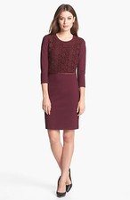Weekend Max Mara Provino Jersey Haut Dentelle Robe (Taille L)
