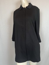 Chico's Jacket Black Textured Ponte 4-Button Women's Size 1 Med. 8