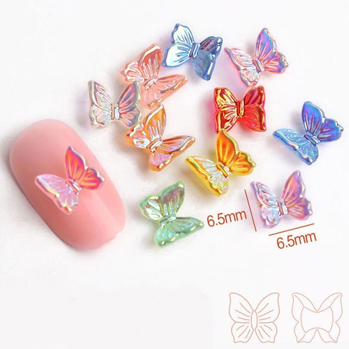 Nail Jewelry Manicure 3D Crystal Butterfly 30PCS Nail Rhinestones New Beauty - Picture 2 of 26