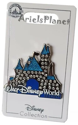 Walt Disney World Resort Parks Cinderella Castle Rhinestone Jeweled Sparkle Pin