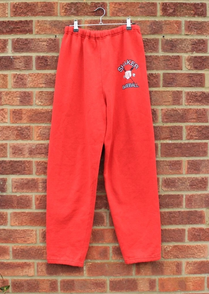 Vintage red American joggers sports baseball varsity Russell Athletic XL