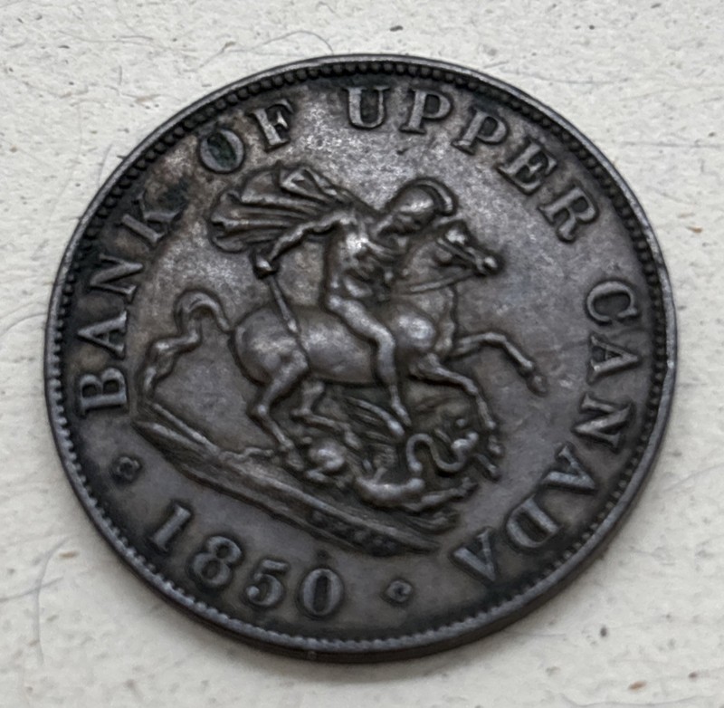 Upper Canada 🍁 1850 • One Half Penny • Token