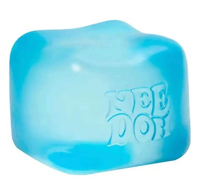 Nee Doh Nice Cubes Ice Cube Toy Fidget Super Solid Squish (Blue)