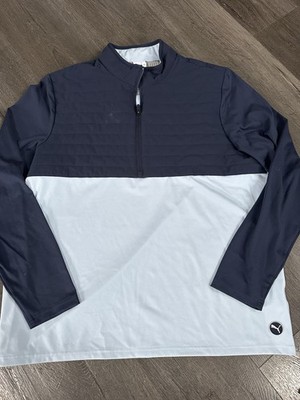 Puma CLOUDSPUN Tech Hybrid 1/4 Zip Golf Jacket Blue XL