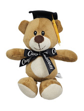 Fiesta 6.5" Graduation Teddy Bear Plush Stuffed Animal With Black Graduation Cap