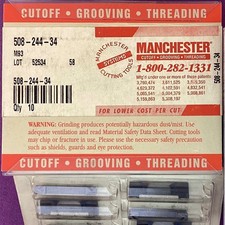 10pc MANCHESTER  508 244 34 Carbide Chipmaker Inserts 1/8? M93 TiAlN??Machinist