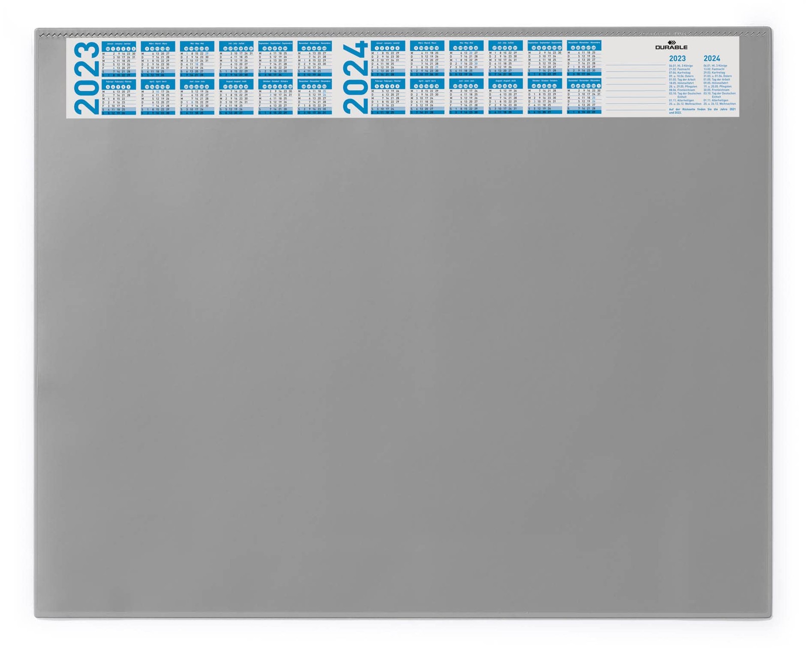 Durable Desk Mat with Annual Calendar Grey 65 x 52 cm Pack of 1 Anti-Glare 6490₽