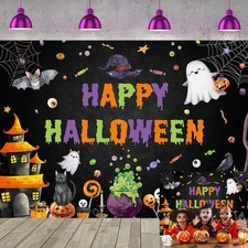 Happy Halloween Backdrop Spooky Ghost Trick or Treat Halloween Photo Background