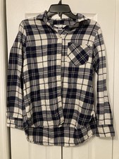 Blue  White Plaid Button-up