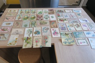lot de 55 cartes postales début XXè fête voeux porte bonheur amitié