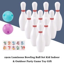 19cm Luminous Bowling Ball Set Kid Indoor  Outdoor Party Game Toy Gift