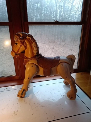 Vintage 1967 Marvel the Mustang Ride On Horse Marx Toys RARE 24”