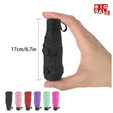 Mini Pocket Folding Umbrella Ultralight Windproof Compact Travel Sun Rain Paraso