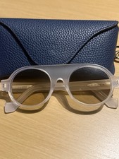 Loewe Men Sunglasses Clear White Gold Brown Round LW40020I 21E BRAND NEW