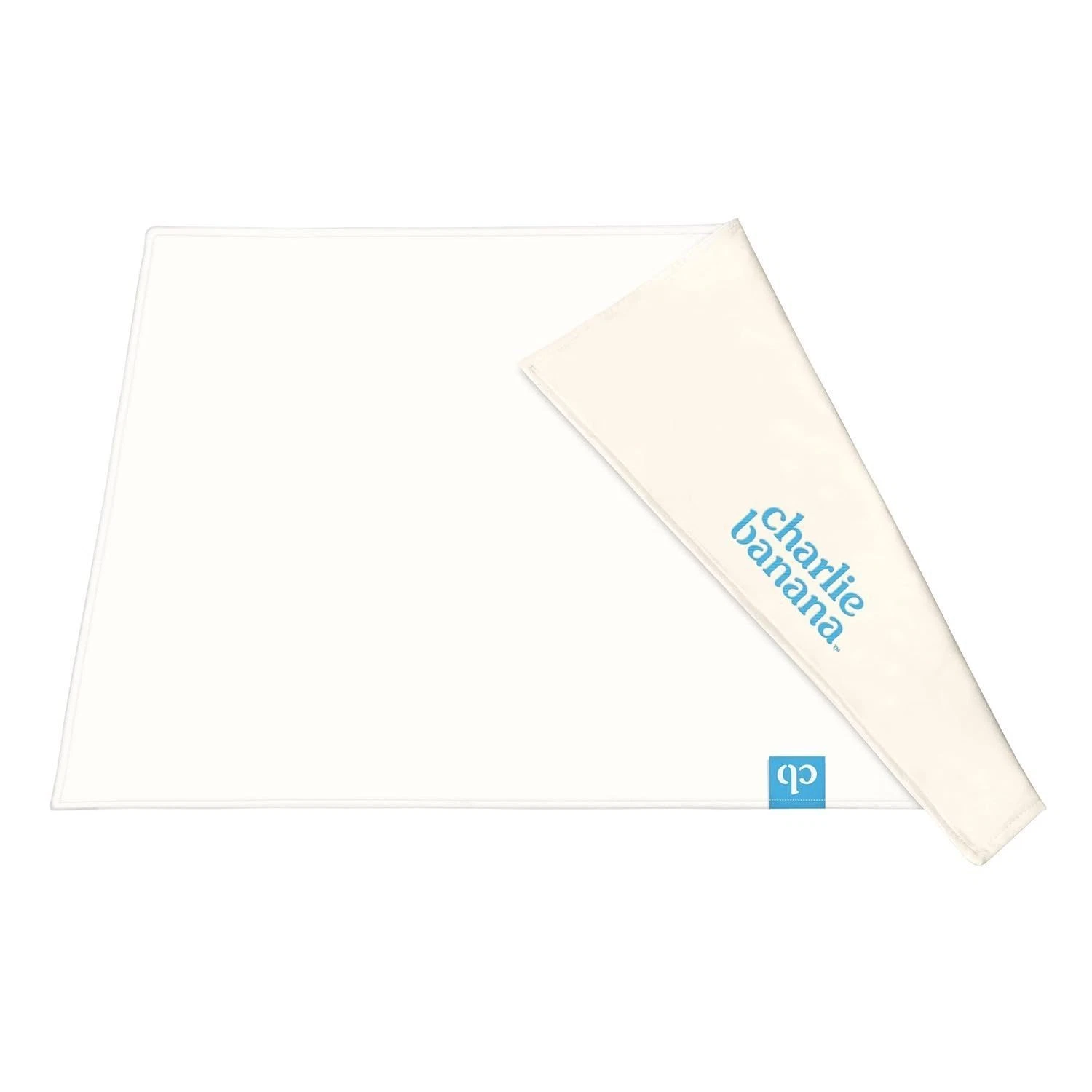 Charlie Banana Baby Reusable and Washable Ultra Soft Cotton Changing Pad - White