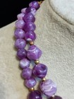 Beautiful Vintage Two Tier Purple Lucite Necklace — photo 10