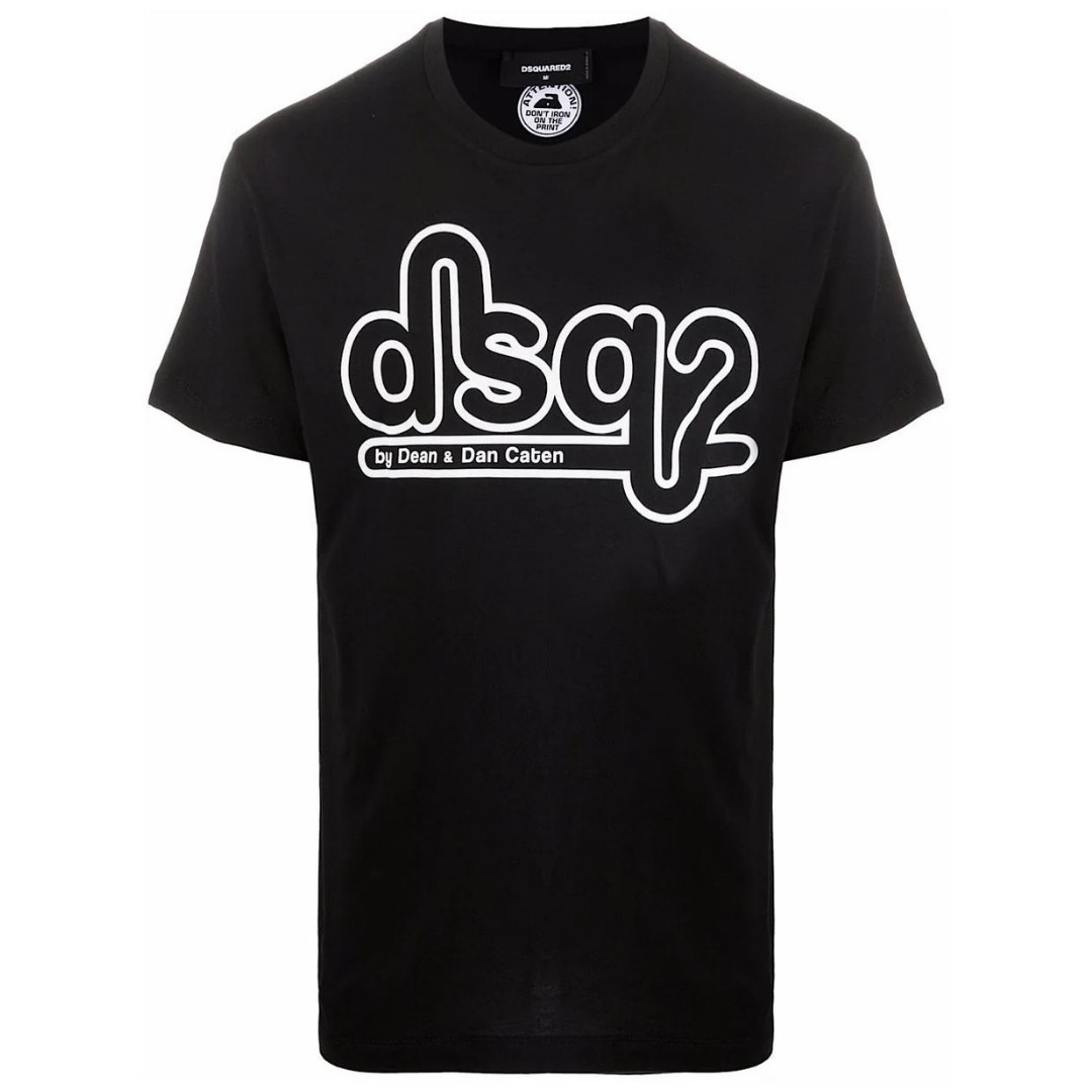Dsquared2 Cigarette Fit Bubble DSQ2 Logo Black T-Shirt 37590₽