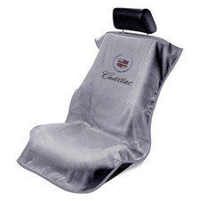 Cubierta de asiento de auto delantero Seat Armour para Cadillac antiguo - tela de felpa gris