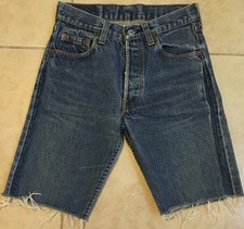 Vtg Levis 501 Faded Cut Off Jean Shorts 27 USA 70s 80s Grunge Biker Punk Skate