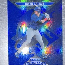 Panini Crusade Owen Caissie Blue Parallel #76 Chicago Cubs Baseball Card