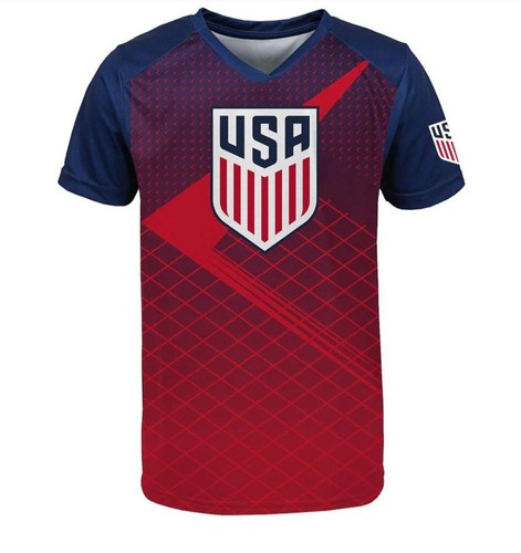 New Team USA XL Soccer Jersey T-Shirt - Perfect For Watching Fifa Games