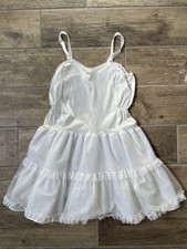 Girls 8 full circle White Petticoat Vintage EVC layers of tulle