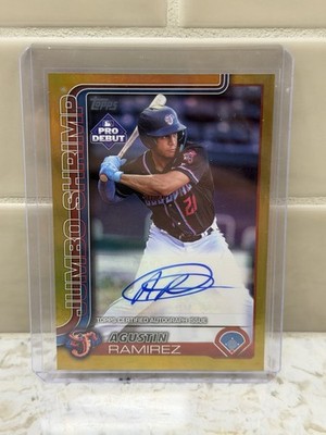 2025 Topps Pro Debut - Agustin Ramirez #PD-44 Gold Foil Autographs /50 (AU, RC)