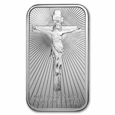 1 oz Silver Bar - Jesus 99.71 per troy oz