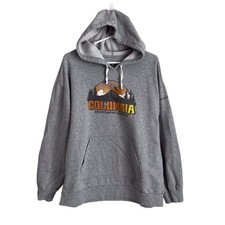 Columbia Women s Grey Hoodie Sweatshirt Mountain Graphic Gorpcore Outdoor Large