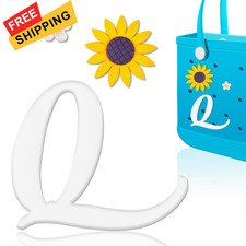 Hikkcos 3 Pcs Letter Charms for Bogg Bag Clips Insert Accessories Charm Q