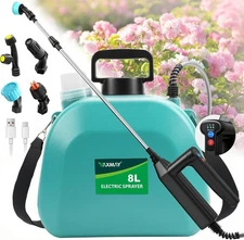 Battery Powered Sprayer 2 Gallon, 2025 Upgrade Electric Sprayer w Adj Speed