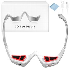 Advanced Eye Massager: Red Light  EMS for Dark Circles  Puffiness Relief
